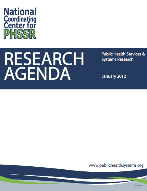 PHSSR Research Agenda Cover
